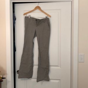 Gray pants.